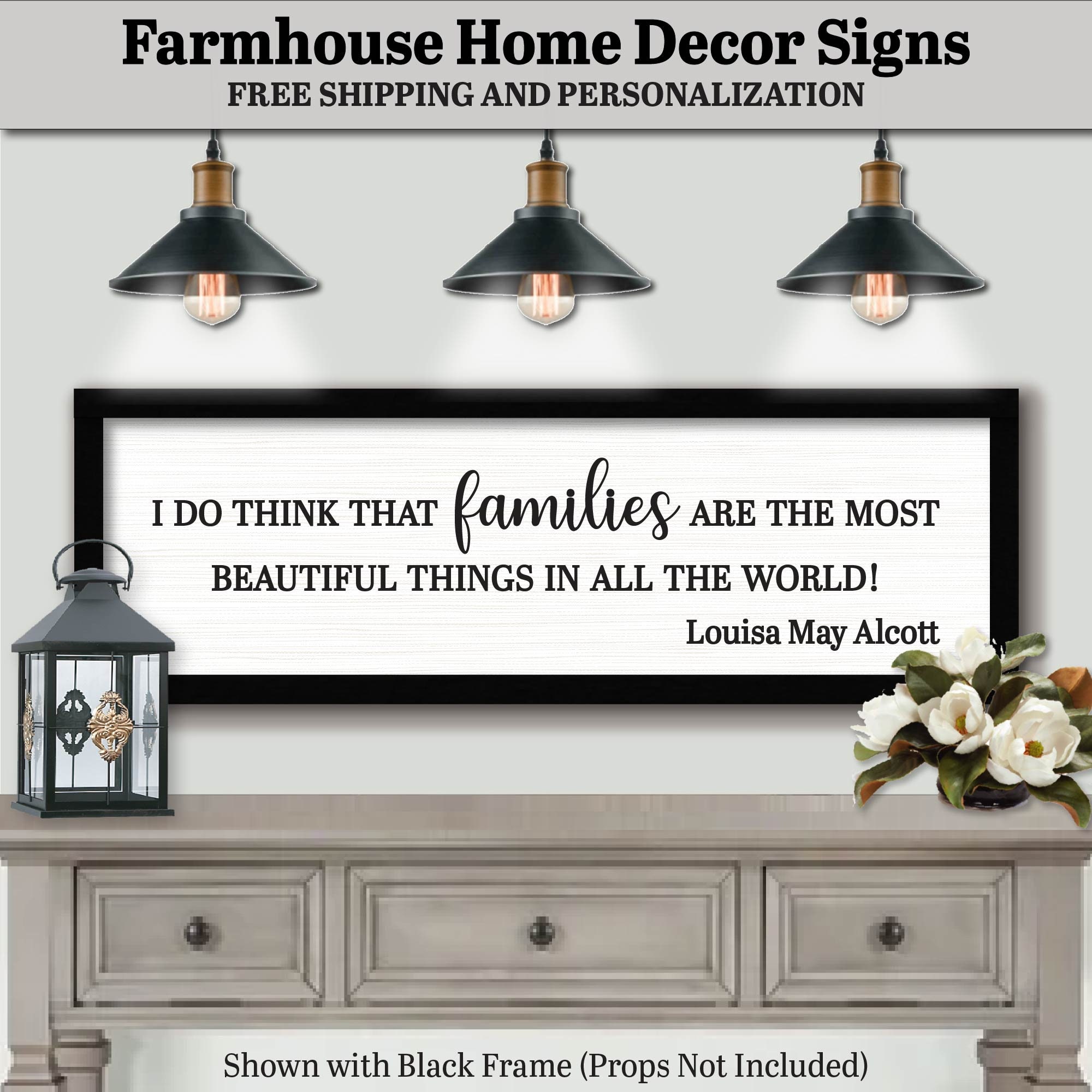 I Do Think That Families Are the Most Beautiful Things In All the World HANDMADE HOME DECOR, Wall Art, Unique Gift Sign, Inspirational Quote
