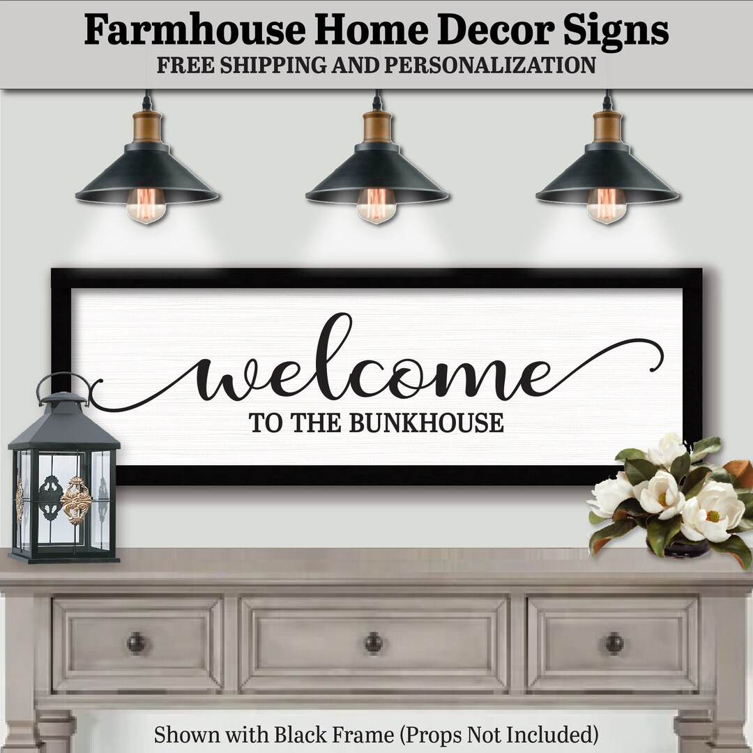 to the Bunkhouse Sign Plaque, FARMHOUSE HOME DECOR, Large Wall
