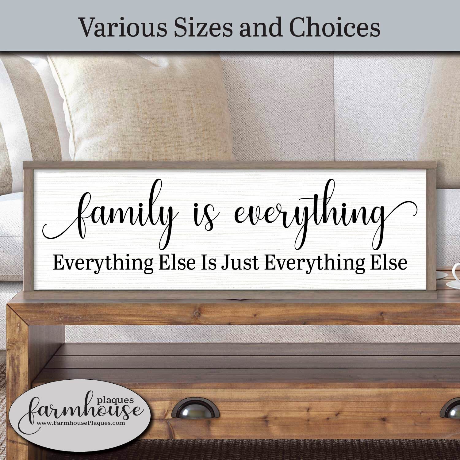 Family Is Everything Framed Wood Wall Art Farmhouse Decor Etsy