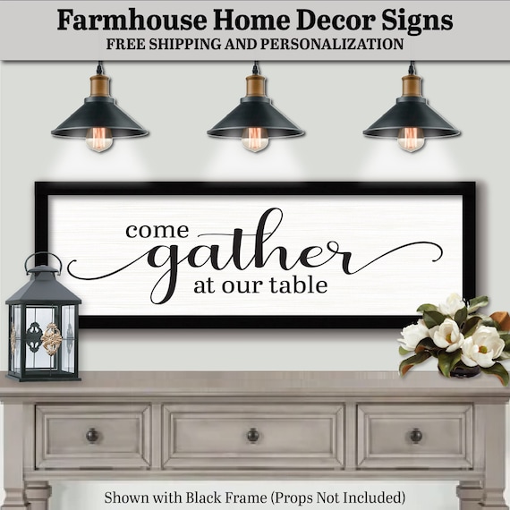 Come Gather at Our Table Sign Plaque FARMHOUSE HOME DECOR Etsy