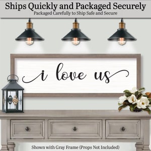 Ships quickly and packaged securely. Packaged carefully to ship safe and secure. I Love Us Plaque, FARMHOUSE HOME DECOR, Wood Name Sign Decor, Large Wall Plaque, Bedroom Door Sign, Above Bed Wall Decor, Bedroom Decor Sign