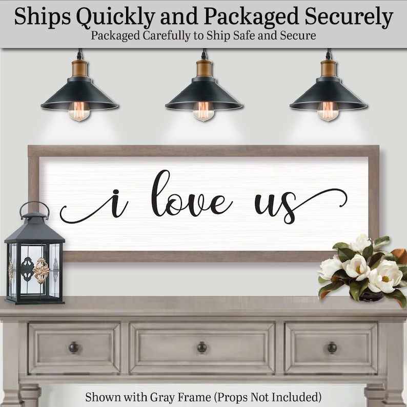 Ships quickly and packaged securely. Packaged carefully to ship safe and secure. I Love Us Plaque, FARMHOUSE HOME DECOR, Wood Name Sign Decor, Large Wall Plaque, Bedroom Door Sign, Above Bed Wall Decor, Bedroom Decor Sign