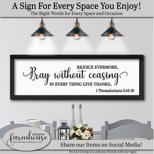 Rejoice Evermore Pray Without Ceasing 1 Thessalonians 5, FARMHOUSE HOME ...