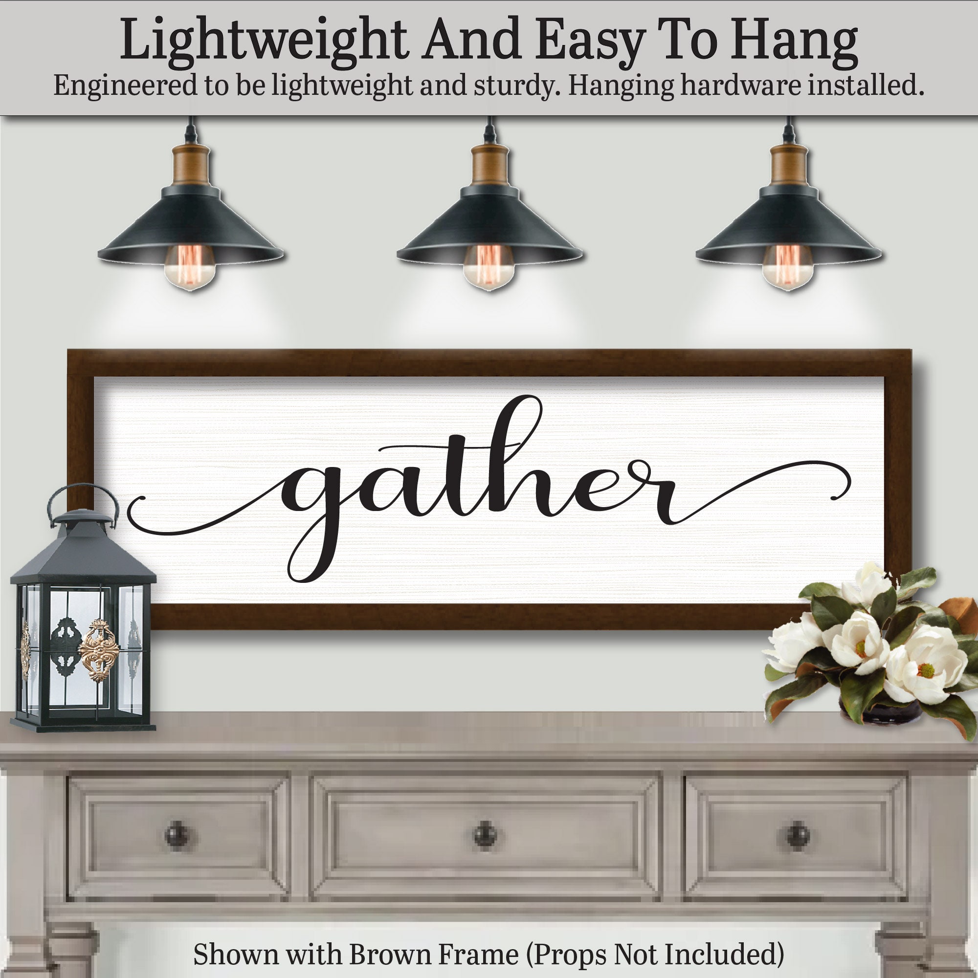Gather Sign Plaque, FARMHOUSE HOME DECOR, Wood Signs Sayings, Room ...
