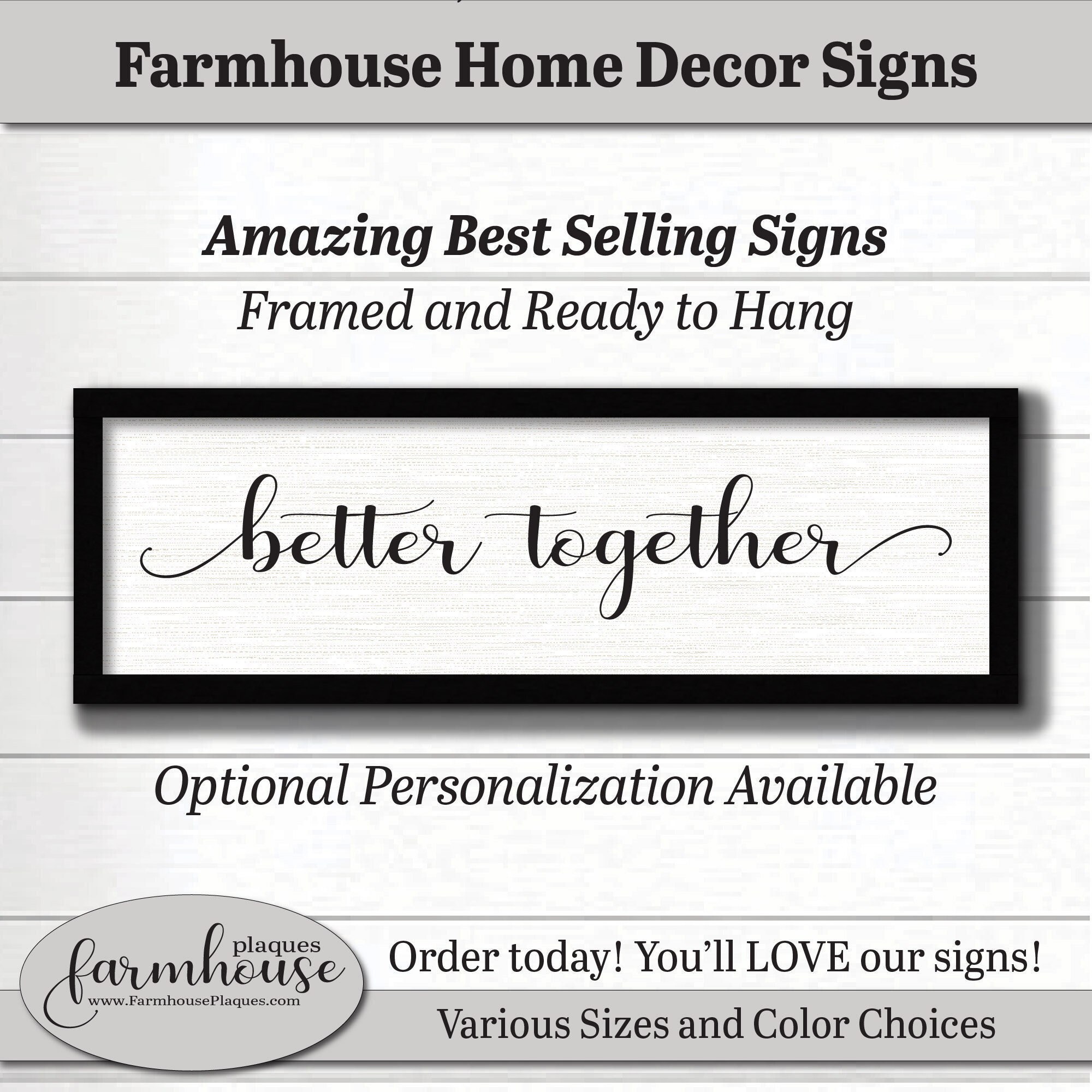 Farmhouse Home Framed Canvas sign