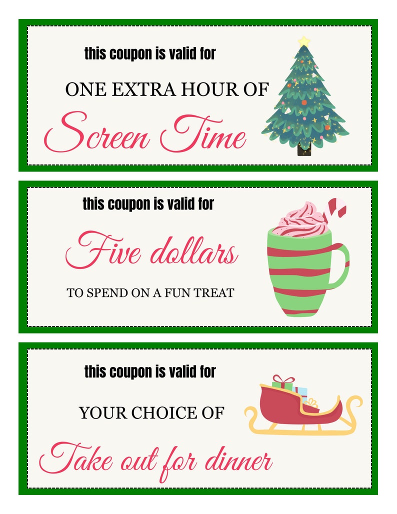 Christmas Gift for Kids, Stocking Stuffers, Coupon Book, Gift From ...