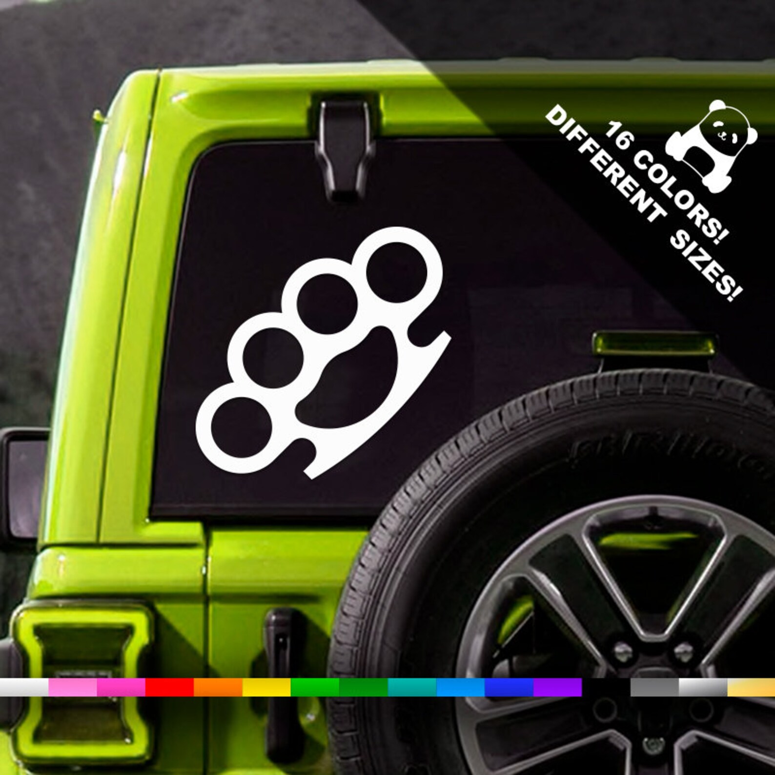 Brass Knuckles Car Vinyl Decal Knuckle Truck Or Bumper Vinyl Etsy
