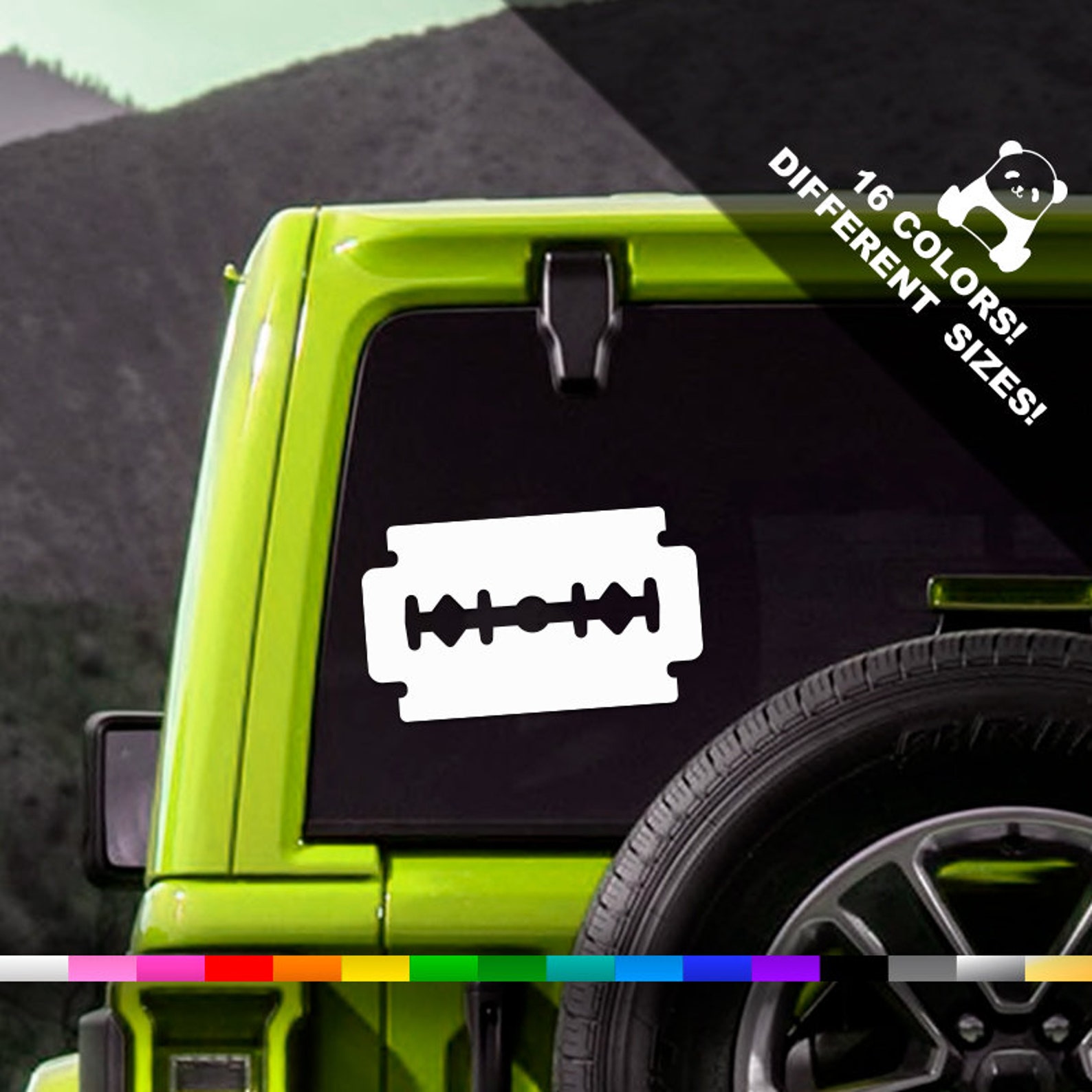 Razor Car Decal Blade Truck Or Bumper Vinyl Sticker Etsy