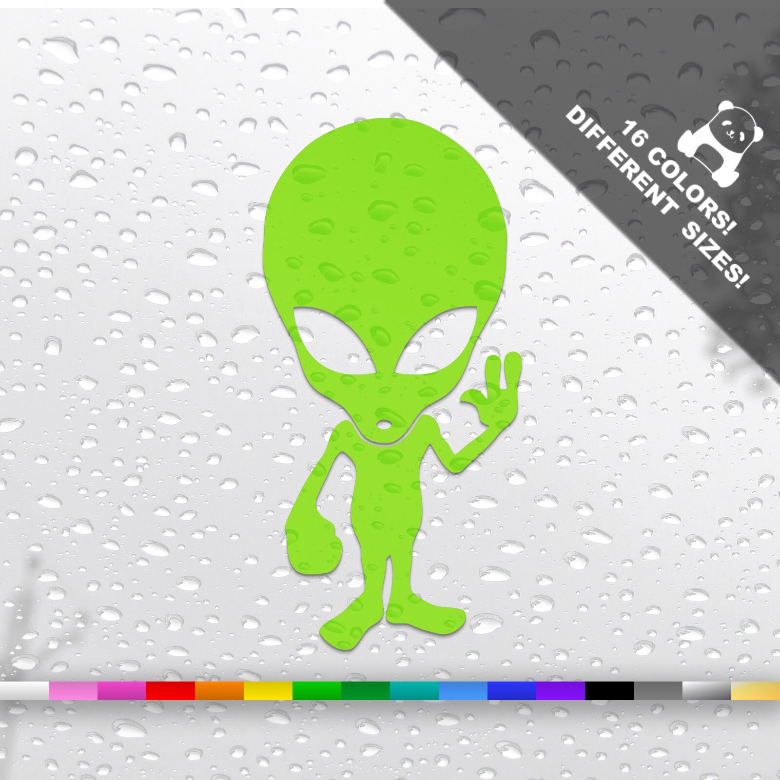 Alien Head Space Ufo Car Laptop Vinyl Decal Sticker Etsy