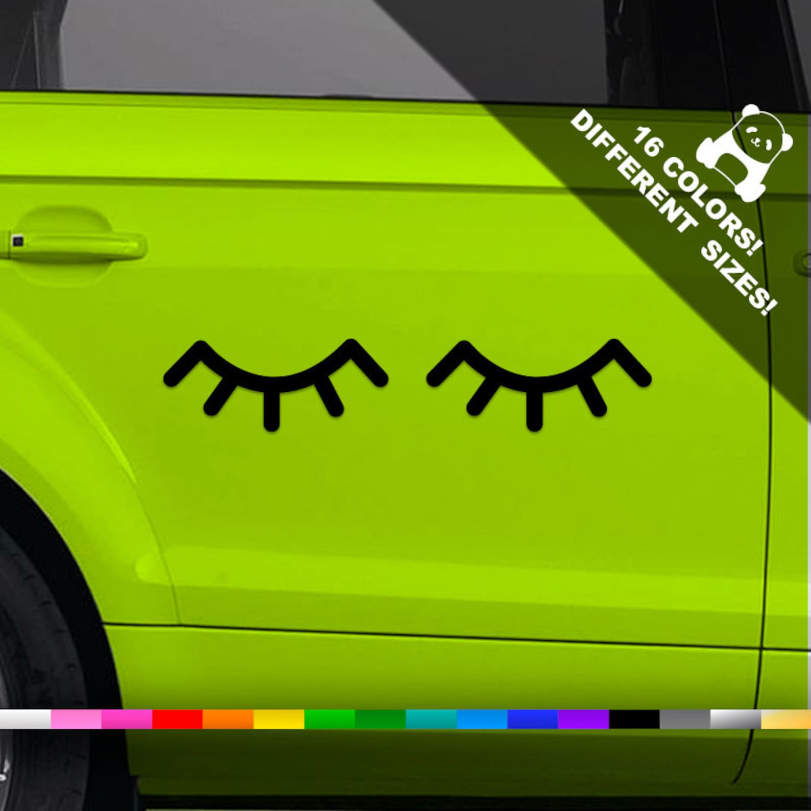 Eyelashes Car Decal Eyelash Truck or Bumper Sticker Etsy