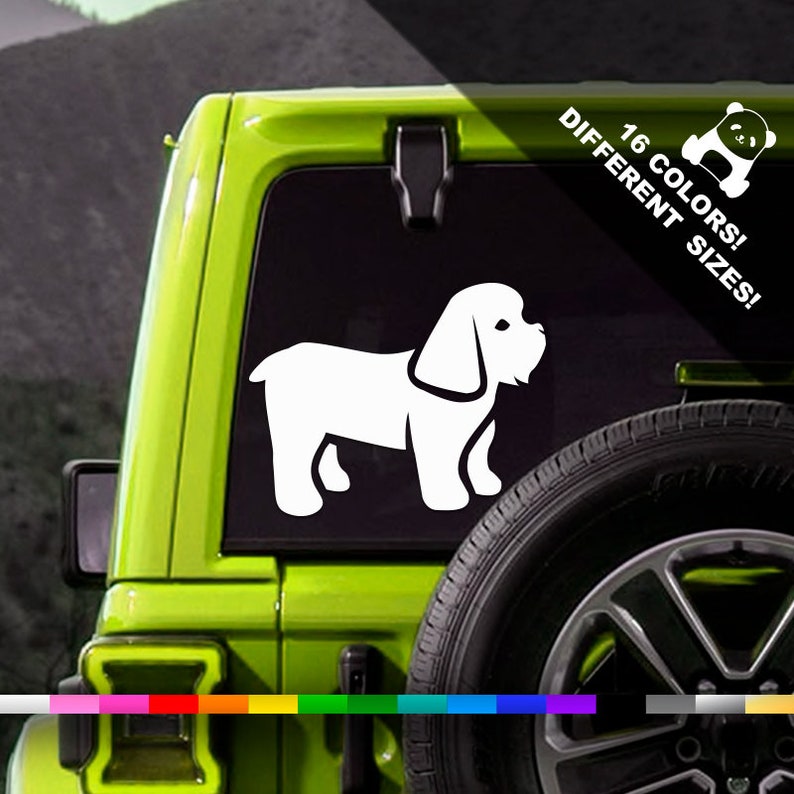 Malteser Auto Aufkleber Hund Rasse Fenster oder Stoßstange Etsy