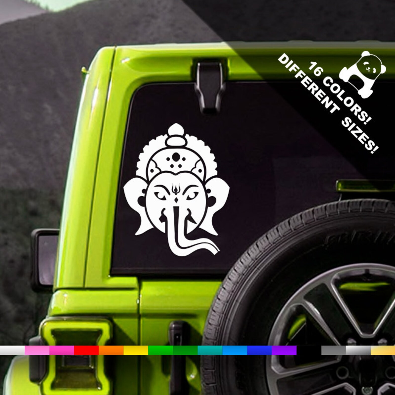 Ganesha Car Vinyl Decal Buddhism Truck Or Bumper Vinyl Etsy