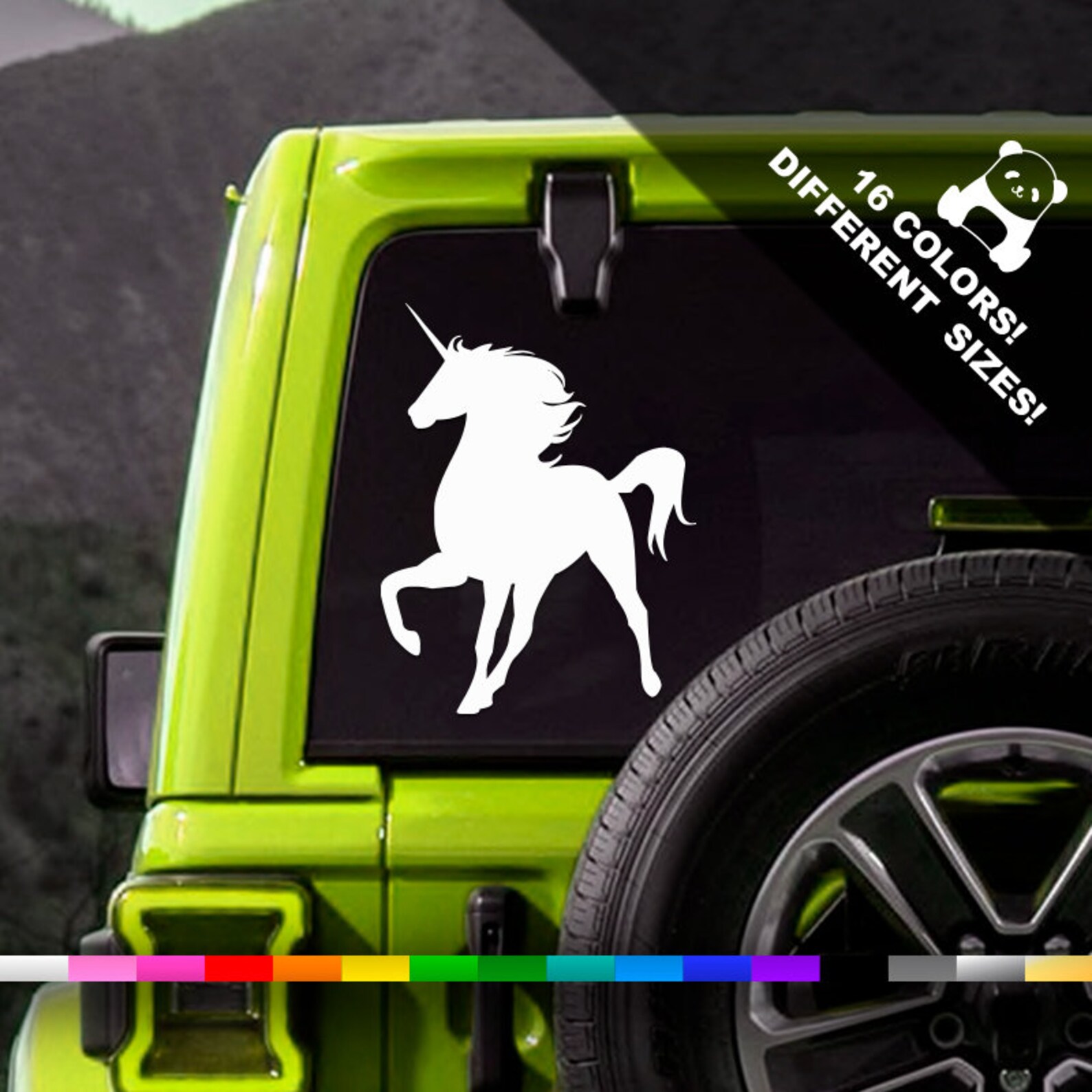 Unicorn Car Decal Unicorn Window Or Bumper Vinyl Sticker Etsy