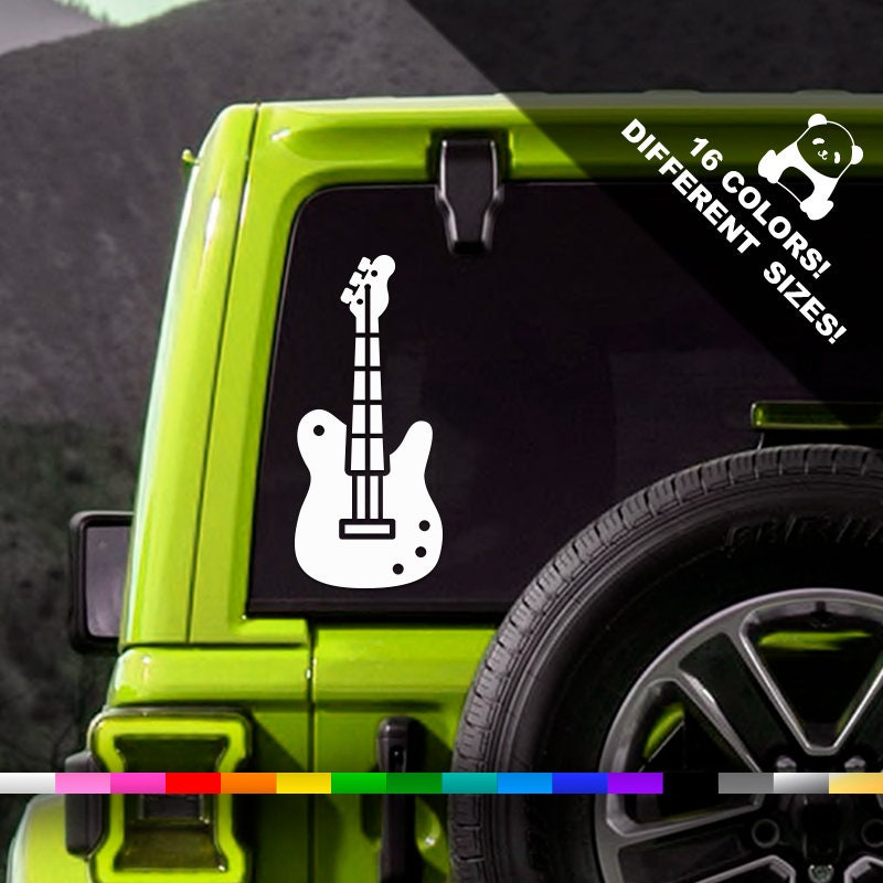 Electric Guitar Car Vinyl Decal Guitar Window or Bumper Etsy