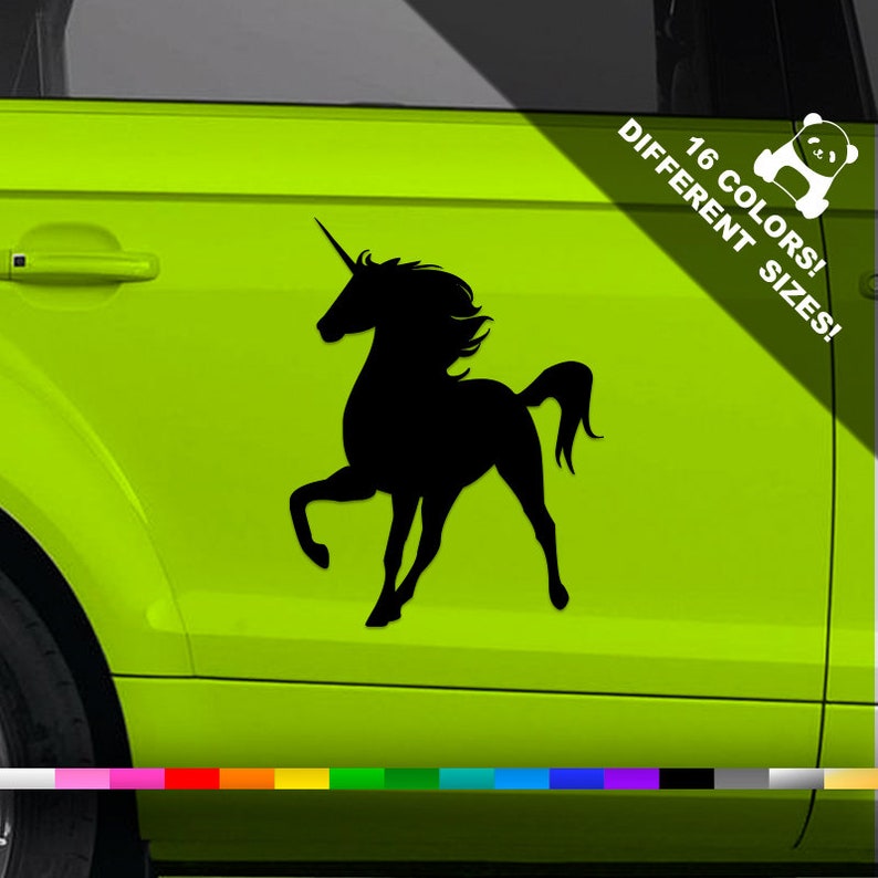 Unicorn Car Decal Unicorn Window Or Bumper Vinyl Sticker Etsy