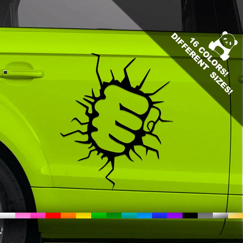 hulk smashing car