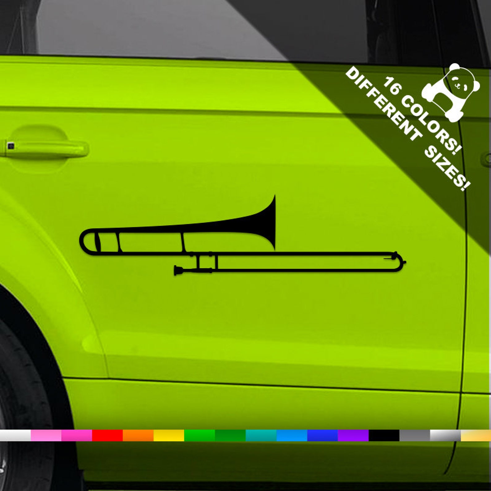 Trombone Car Vinyl Decal Trombone Window Or Bumper Sticker Etsy