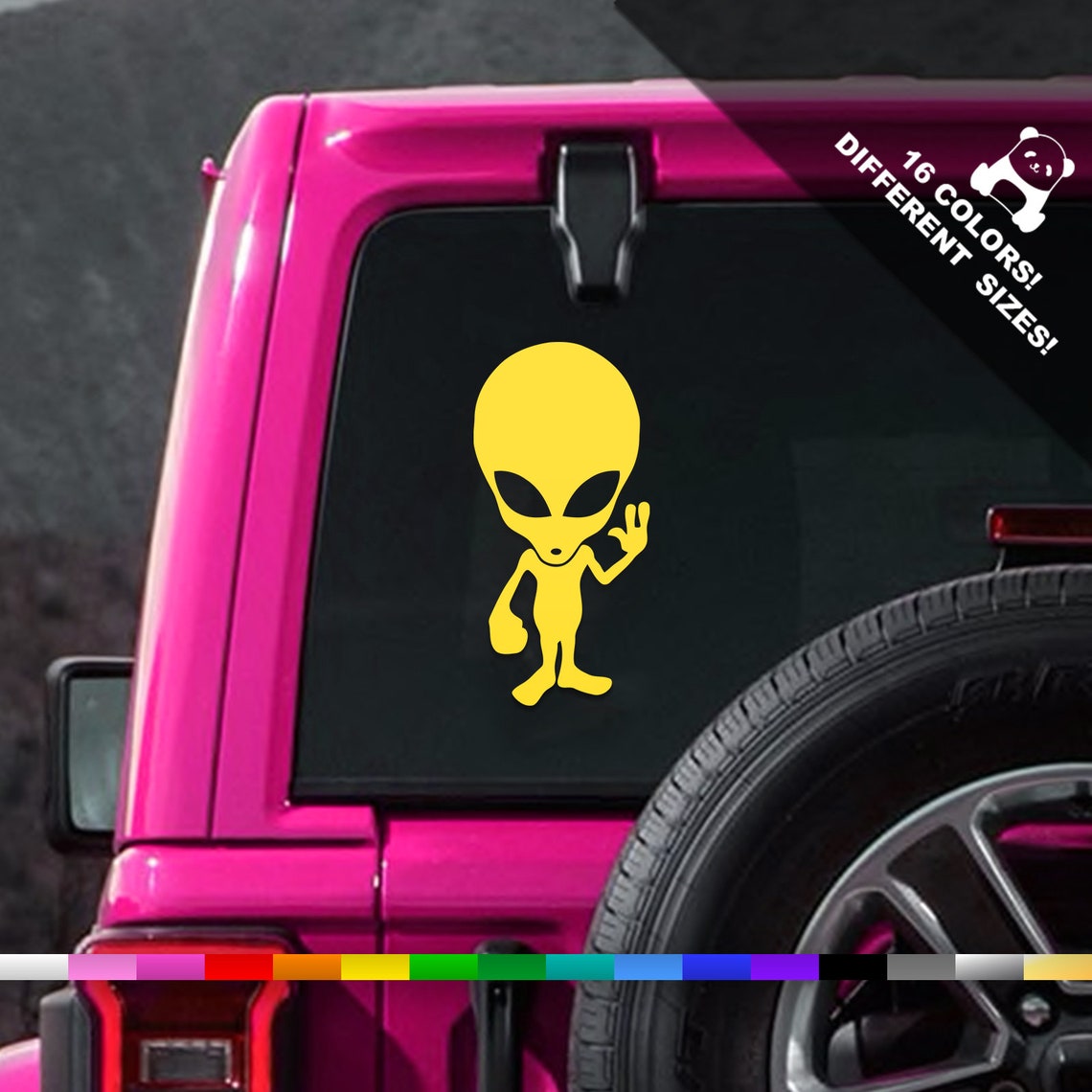 Alien Head Space Ufo Car Laptop Vinyl Decal Sticker Etsy