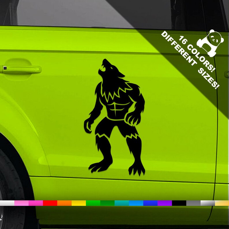 Werewolf Car Decal Were Wolf Window Or Bumper Sticker Etsy