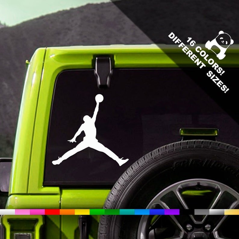 Michael Jordan Car Vinyl Decal Michael Jordan Nike Air Window Etsy