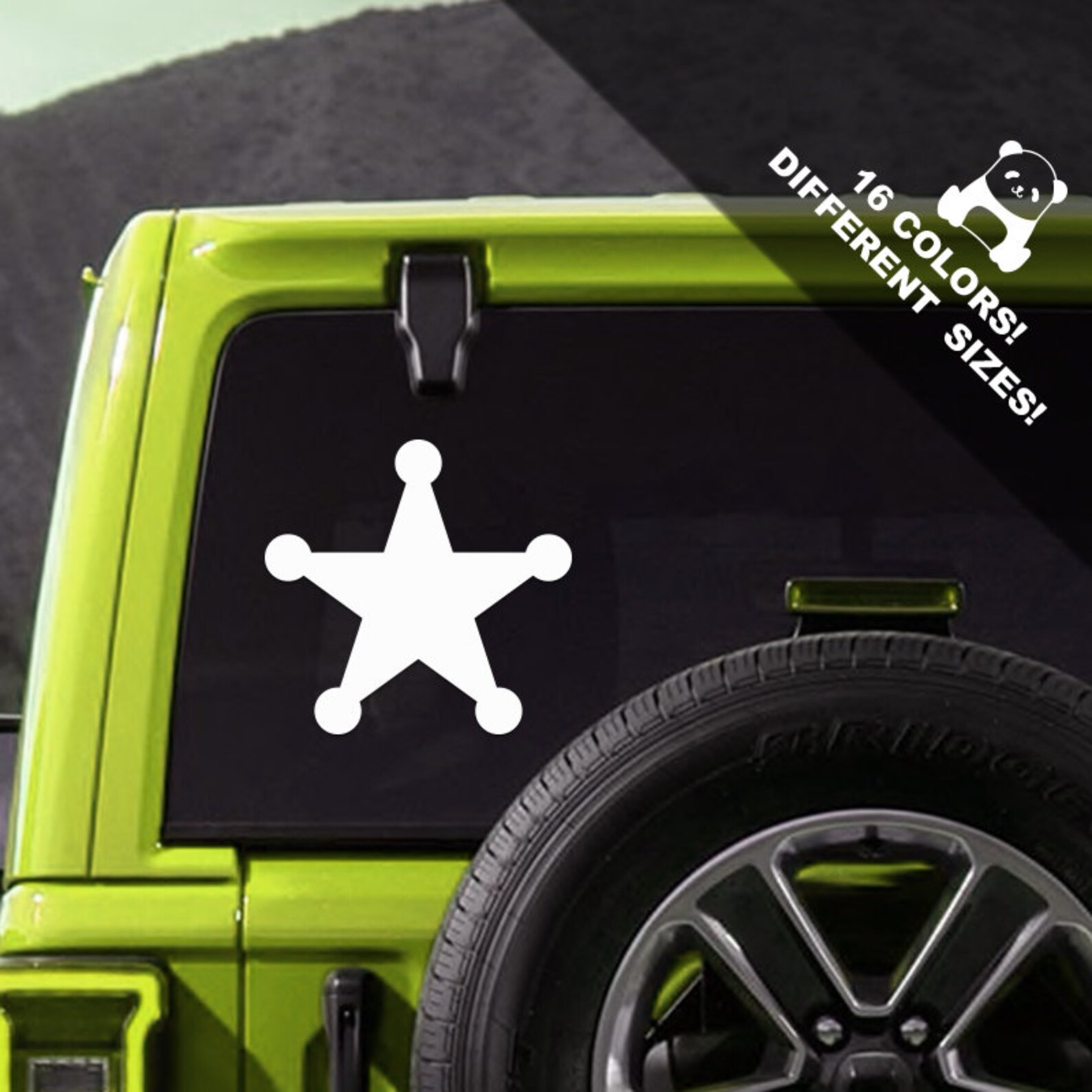 Sheriff Star Car Vinyl Decal Sheriff Bage Window Or Bumper Etsy