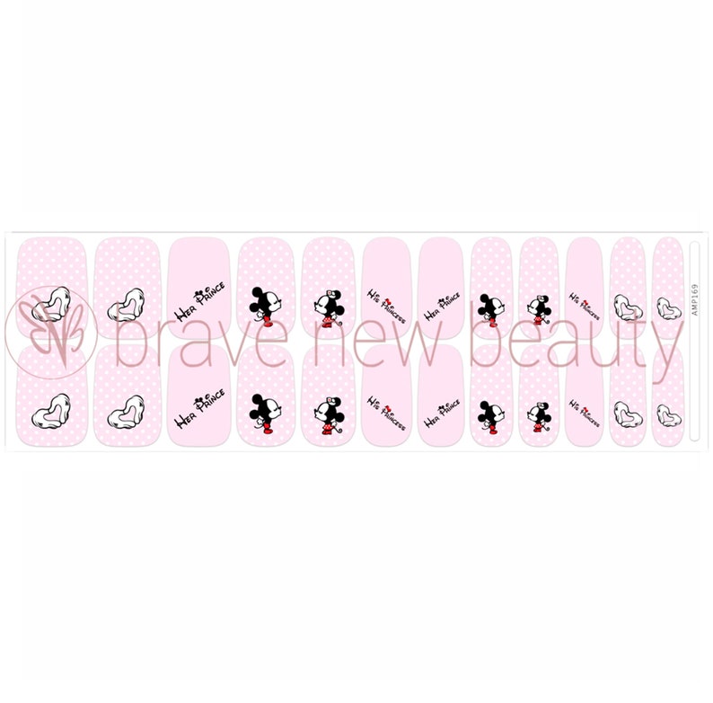 Mickey & Minnie Birthday Nail Wraps Mickey & Minnie Kiss