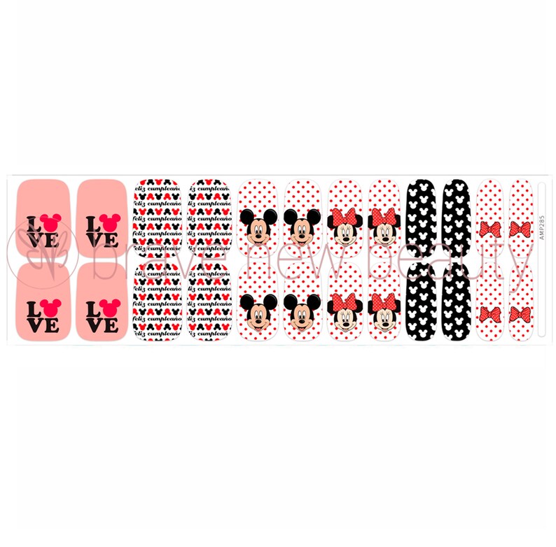 Mickey & Minnie Birthday Nail Wraps Mickey Birthday