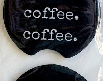 Bookish Neoprene Car Coasters | Absorbent Cup Holder Decor