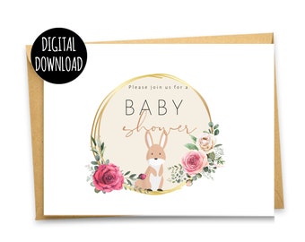 BABY SHOWER PRINTABLE - Baby Shower Cards - Printable Digital Download Cards - 4x6 cards