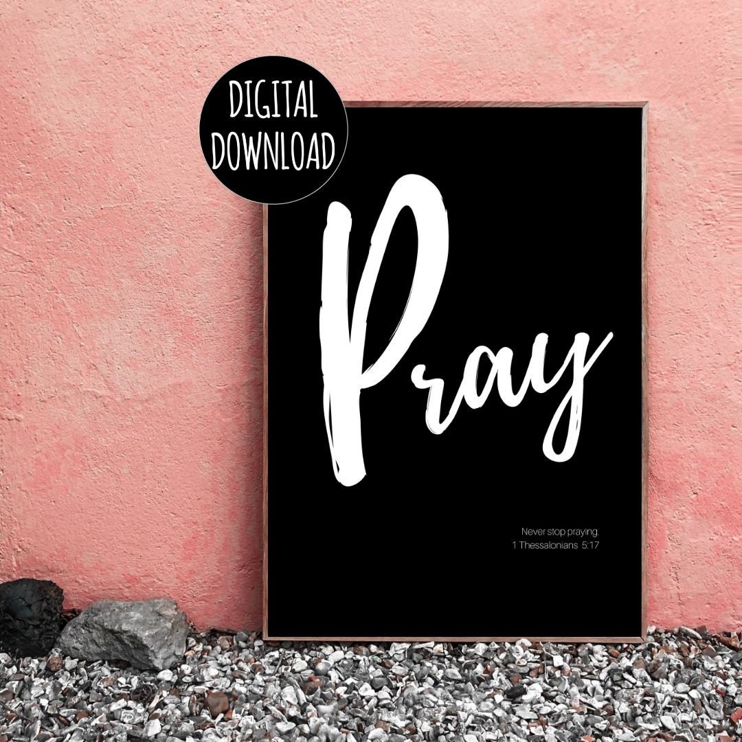 CHRISTIAN WALL ART - Pray Love Faith Hope - Inspirational Wall Art ...