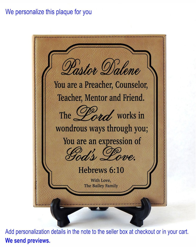 Personalized Gift for Pastor Priest Christmas Plaque Etsy