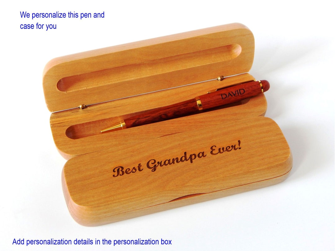 Engraved Grandfather Gift: Personalized Wood Pen - Etsy UK