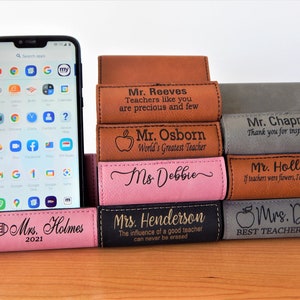 Personalized Cell Phone Stand for Desk: Custom Teacher Gift