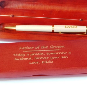 Wedding Officiant Gift Gifts for Pastor Personalized Wooden Pen image 8