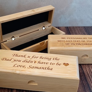 Personalized Wooden Box | Custom Wood Keepsake Box | Engraved Name Box | Groomsmen Gift Box | Bamboo Christmas Gifts | Elegant Storage