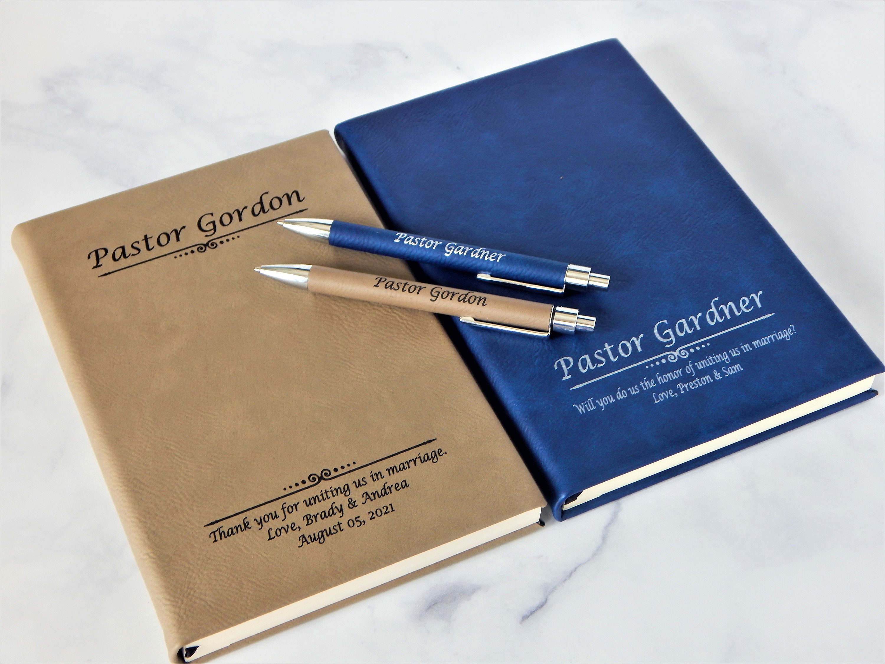 Wedding Gifts for Officiant | Personalized  Notebook Journal | Proposal Gifts for Pastor | Custom  Leather Gifts | Priest Christmas Gifts