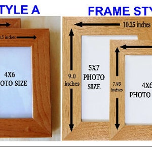 Engraved Picture Frames Custom Photo Frame Gift for Wedding 4x6 5x7 Personalized Wood Gifts image 4