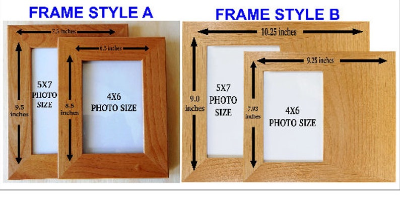 Engraved Picture Frames Custom Photo Frame Gift for Wedding 4x6 5x7 Personalized Wood Gifts image 4