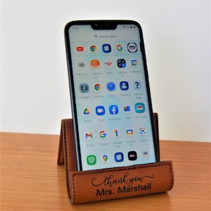 Personalized Mentor Teacher Gift Phone Tablet Stand: Custom Engraved Easel