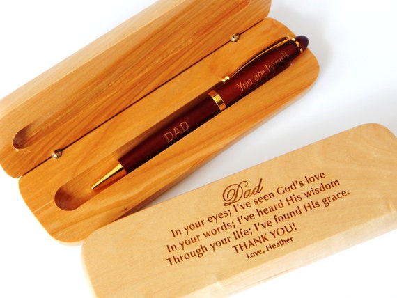 Christian Gifts for Men Dad Christmas Gift From Daughter Personalized  Wooden Pen Religious Gift for Him 