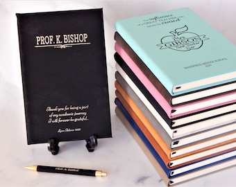 Personalized Professor Gift: Engraved Mentor Teacher Notebook