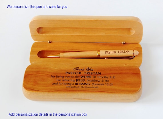 Regalo di apprezzamento per il pastore Regali per il sacerdote Penna in  legno personalizzata -  Italia