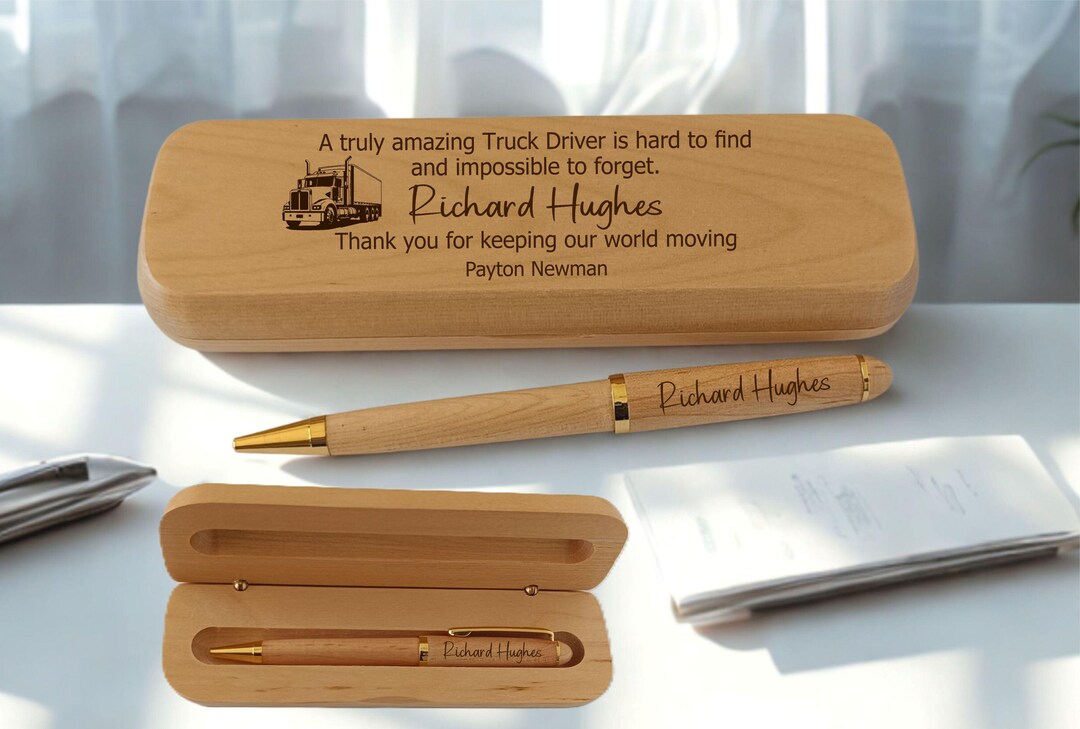 Personalized Wood Pen Gift for Semi Truck Driver - Etsy