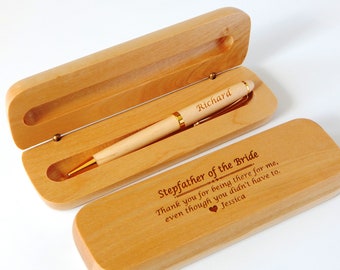 Step Dad Gift - Gifts for Father of the Bride from Groom - Personalized Wooden Pen
