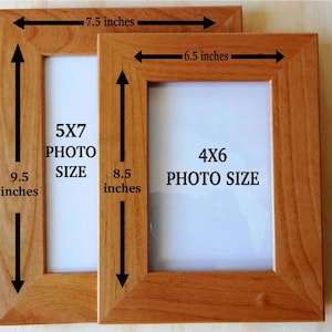 Engraved Picture Frames Custom Photo Frame Gift for Wedding 4x6 5x7 Personalized Wood Gifts image 9