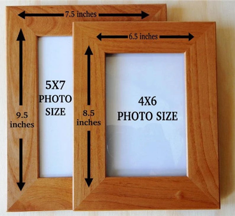 Engraved Picture Frames Custom Photo Frame Gift for Wedding 4x6 5x7 Personalized Wood Gifts image 9