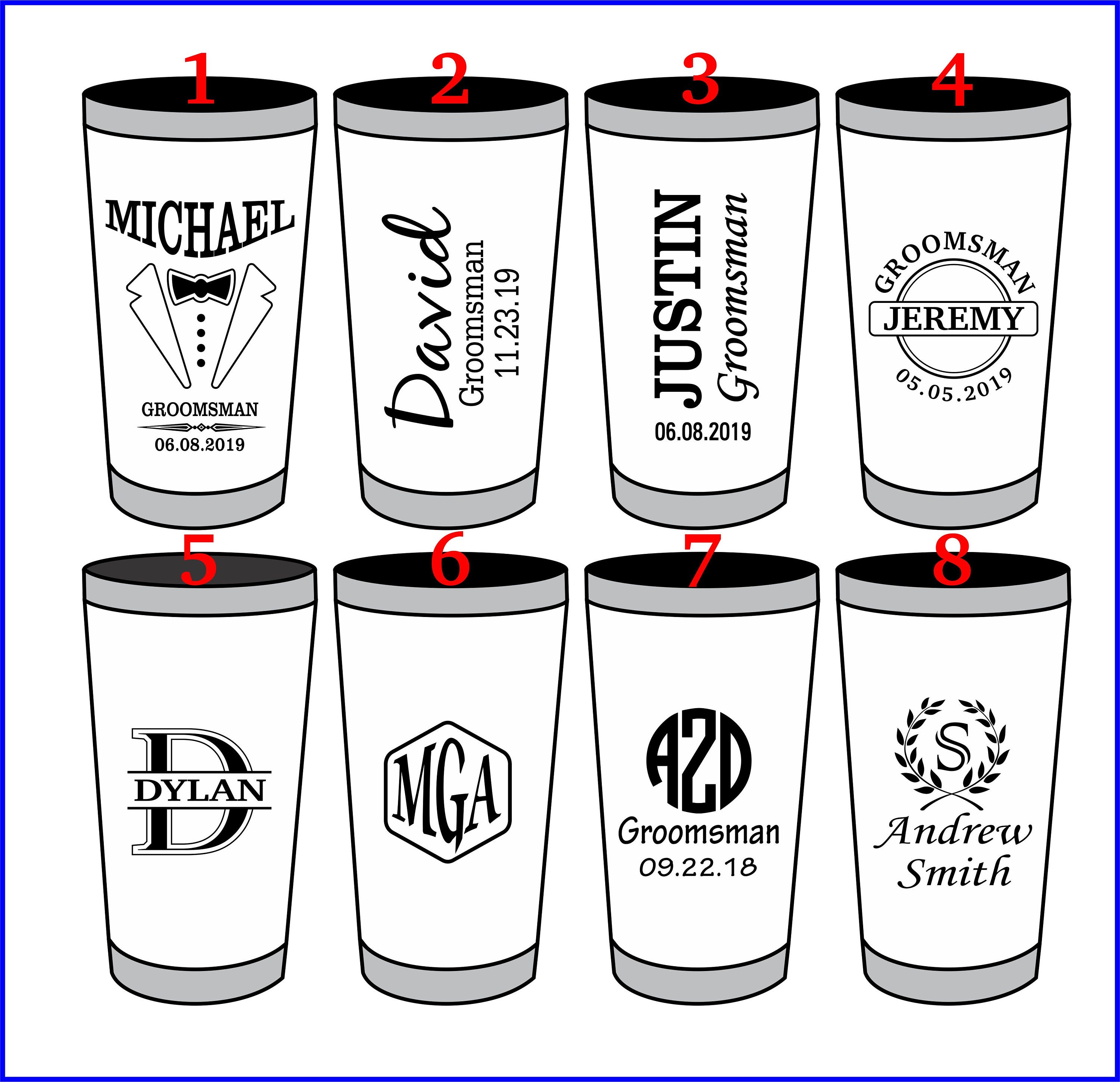 Personalized Travel Cup Gift for Groomsmen Tumbler Mug Etsy