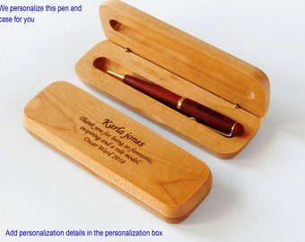 Gift for Female Boss - Appreciation Gifts - Christmas Wooden Pen - Personalized Birthday Gift