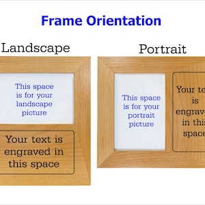 Engraved Picture Frames Custom Photo Frame Gift for Wedding 4x6 5x7 Personalized Wood Gifts image 5