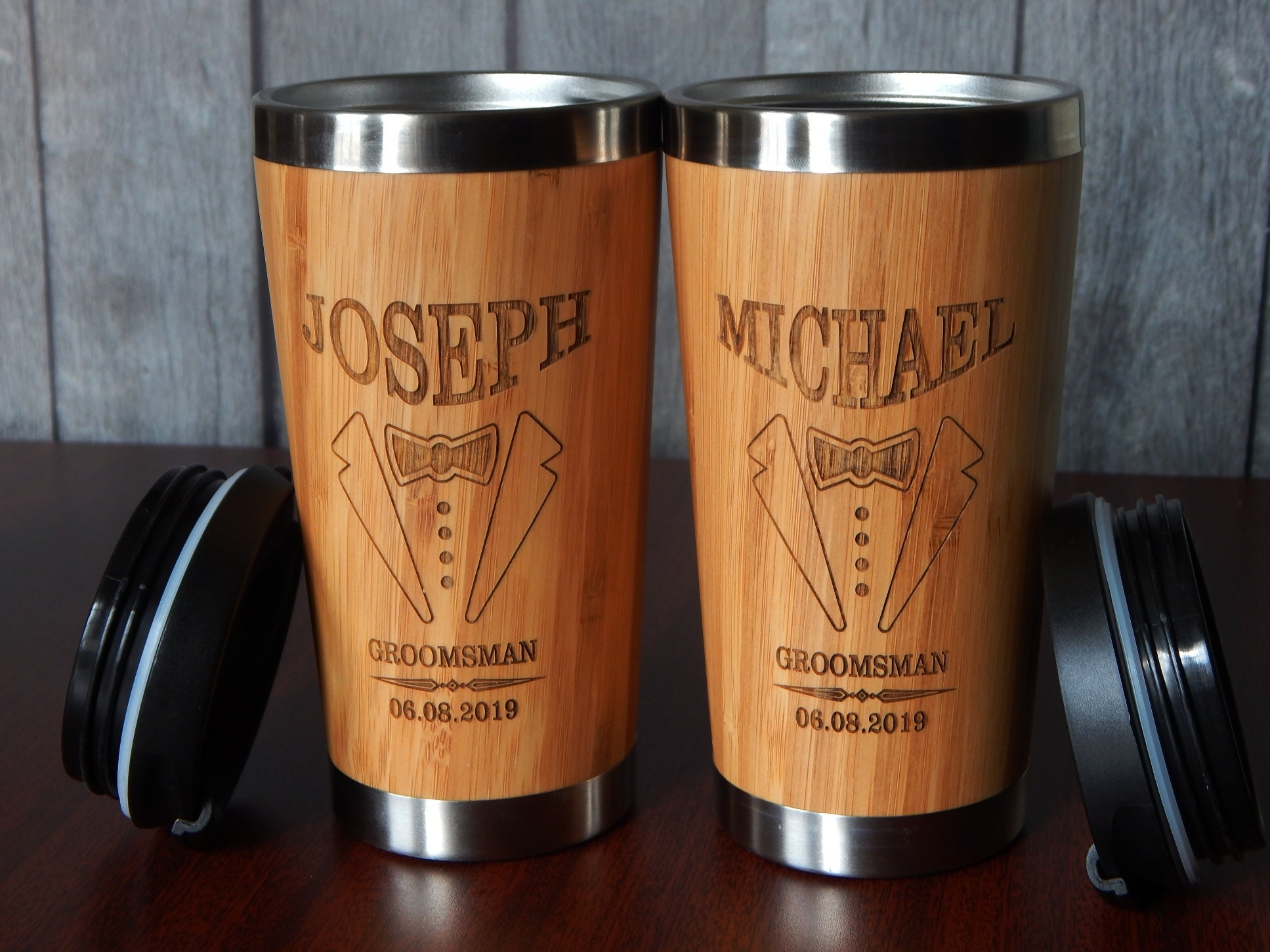 Personalized Travel Cup Gift for Groomsmen Tumbler Mug Etsy